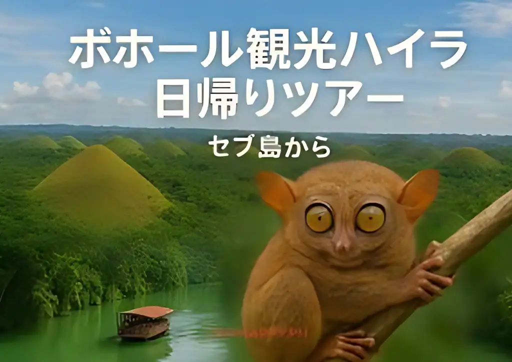 セブ島発ボホール日帰り観光ツアー：チョコレートヒルズ・ターシャー・ロボック川 Bohol Highlights Day Tour from Cebu: Chocolate Hills, Tarsiers & Loboc River 2026