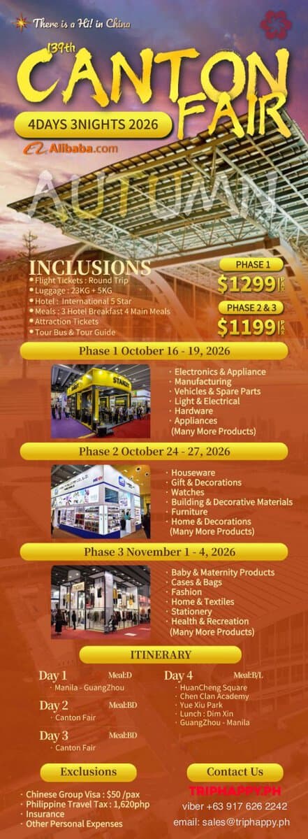 Canton Fair 2026 Guide: Dates, Phases & How to Attend from the Philippines