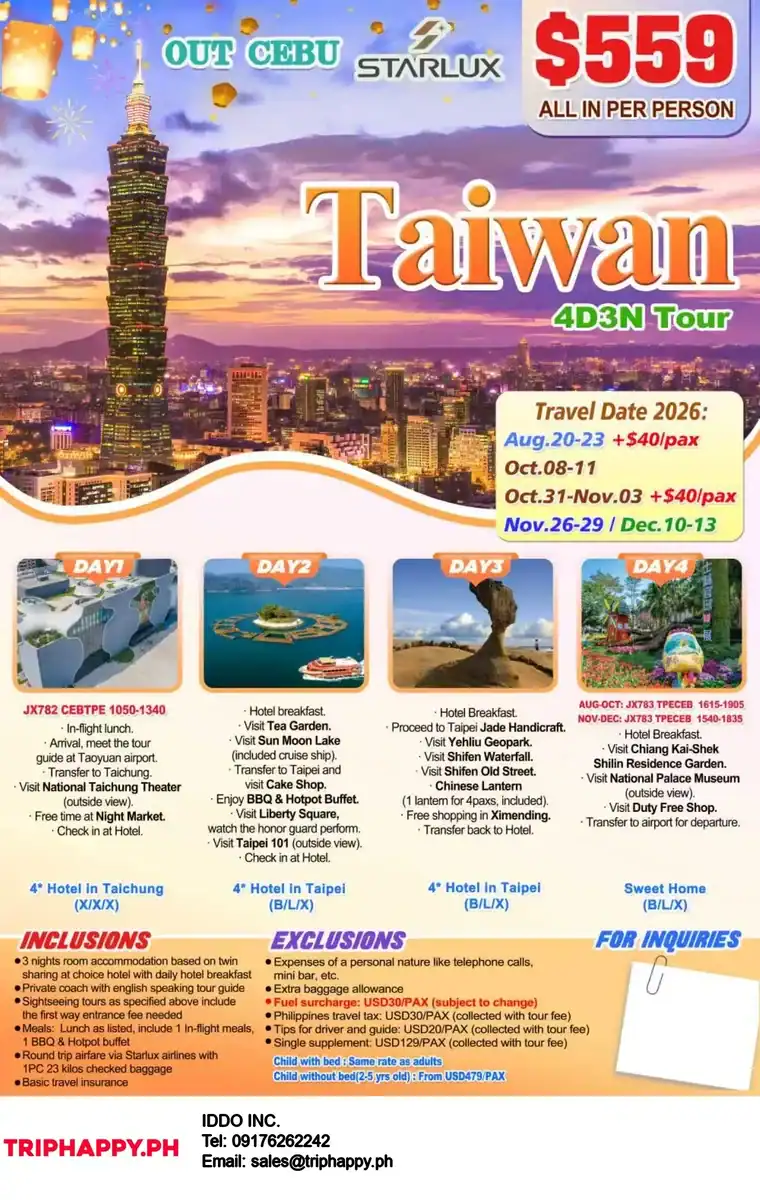Taiwan-Out-Cebu-4D3N-Starlux