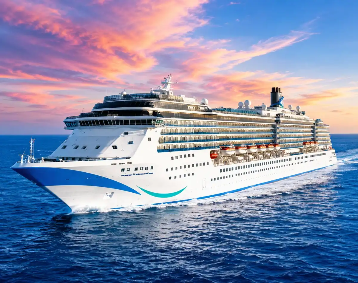 Adora Mediterranea cruise ship sailing in the ocean
