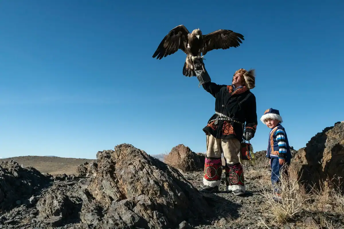 Golden Eagle Hunter in the Altai Mountains, Mongolia