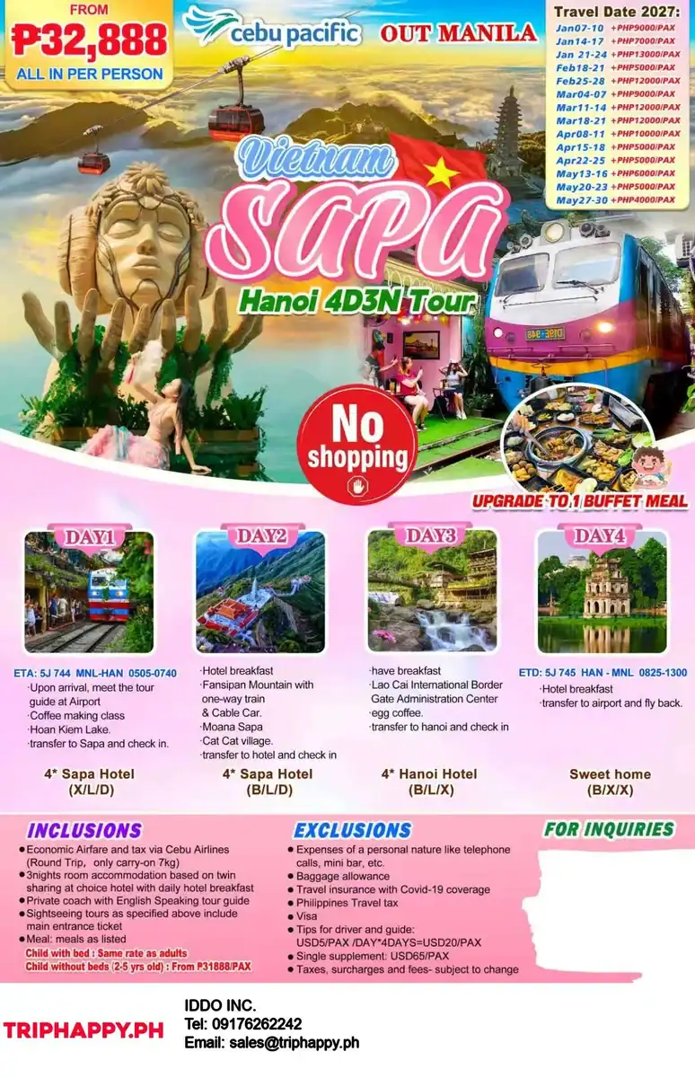 Vietnam-Sapa-Hanoi-4D3N-Out Manila