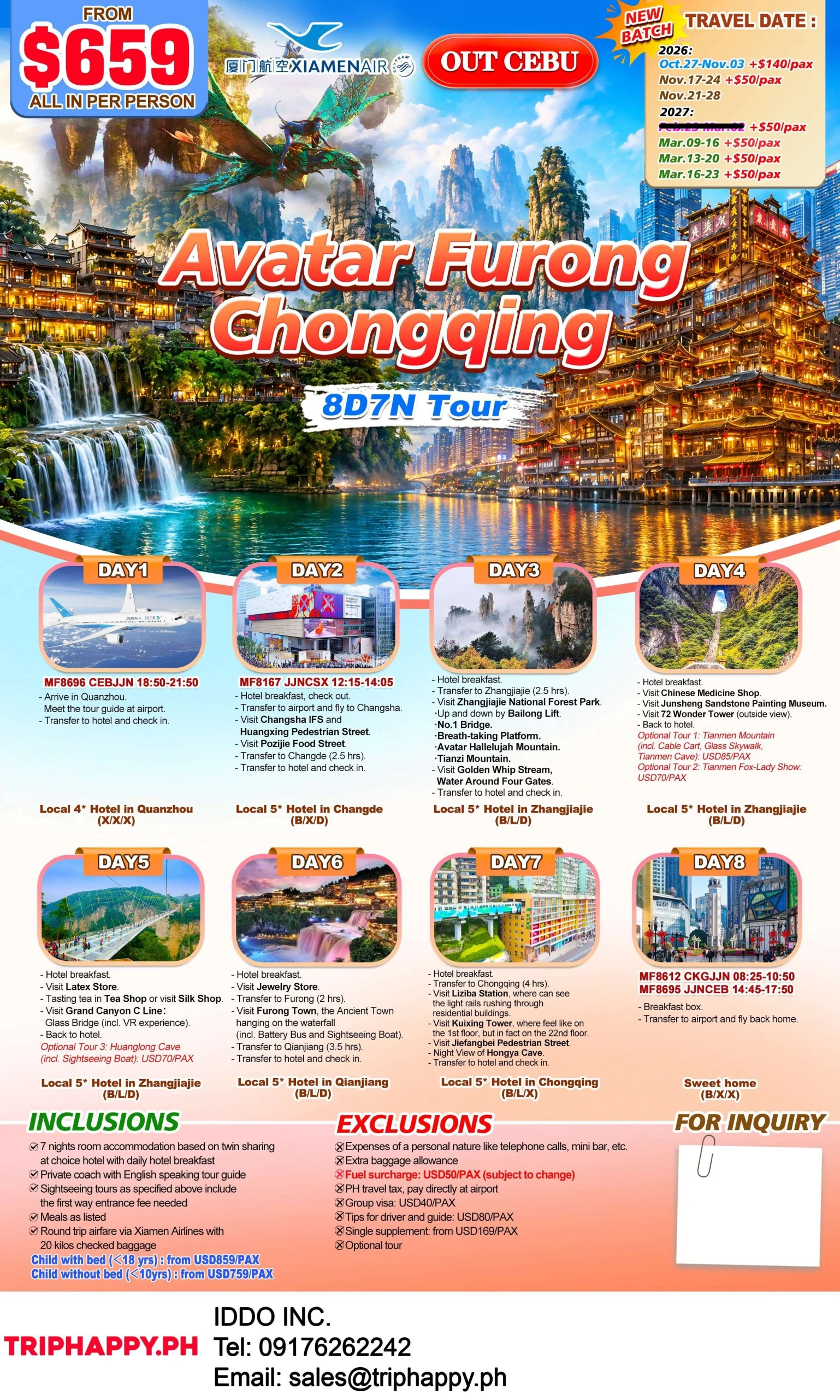 Avatar- Furong-8D7N-Out Cebu