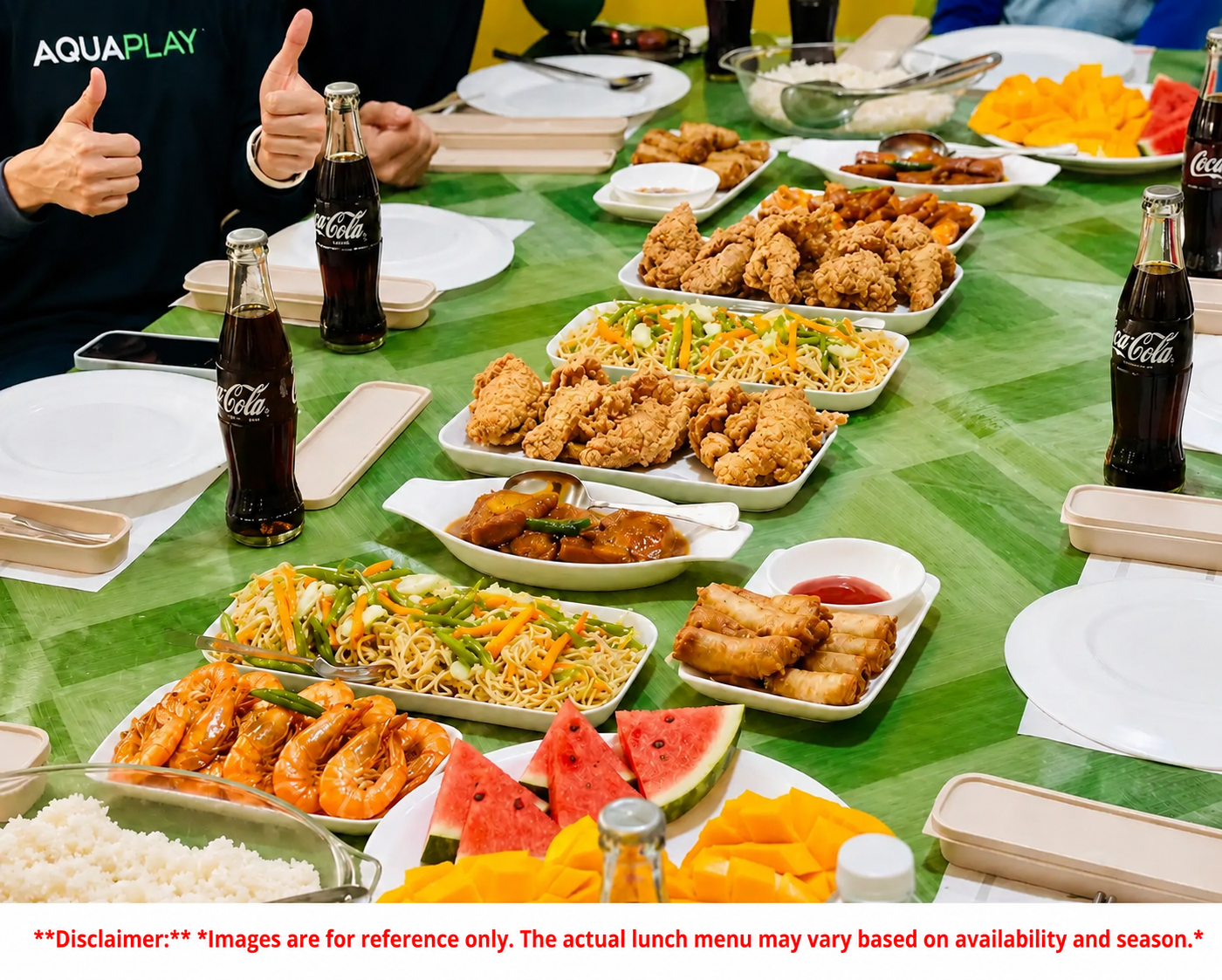 Delicious family-style lunch served after the Kawasan canyoneering adventure.