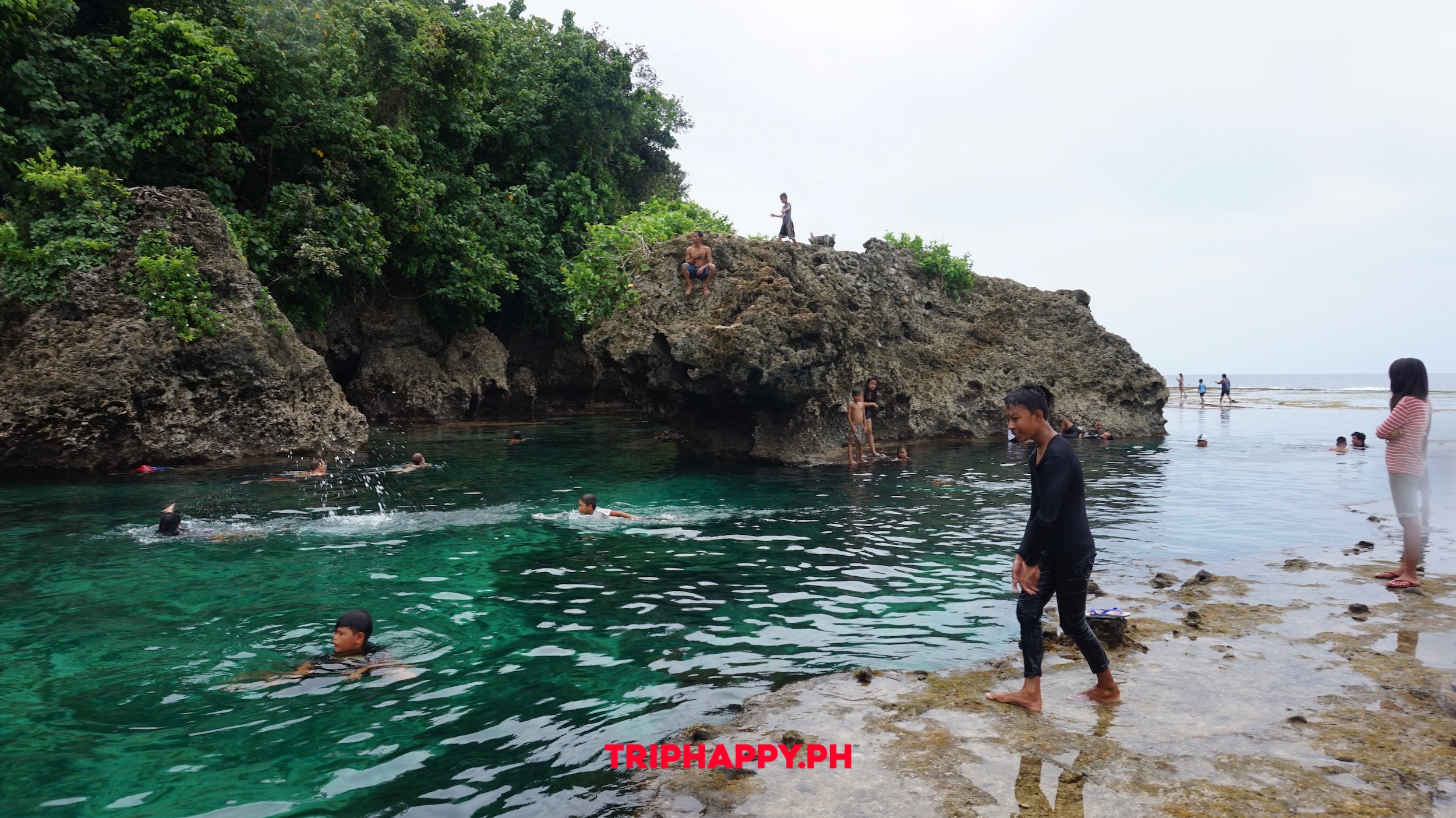 Admire the stunning coastal rock formations and natural pools.