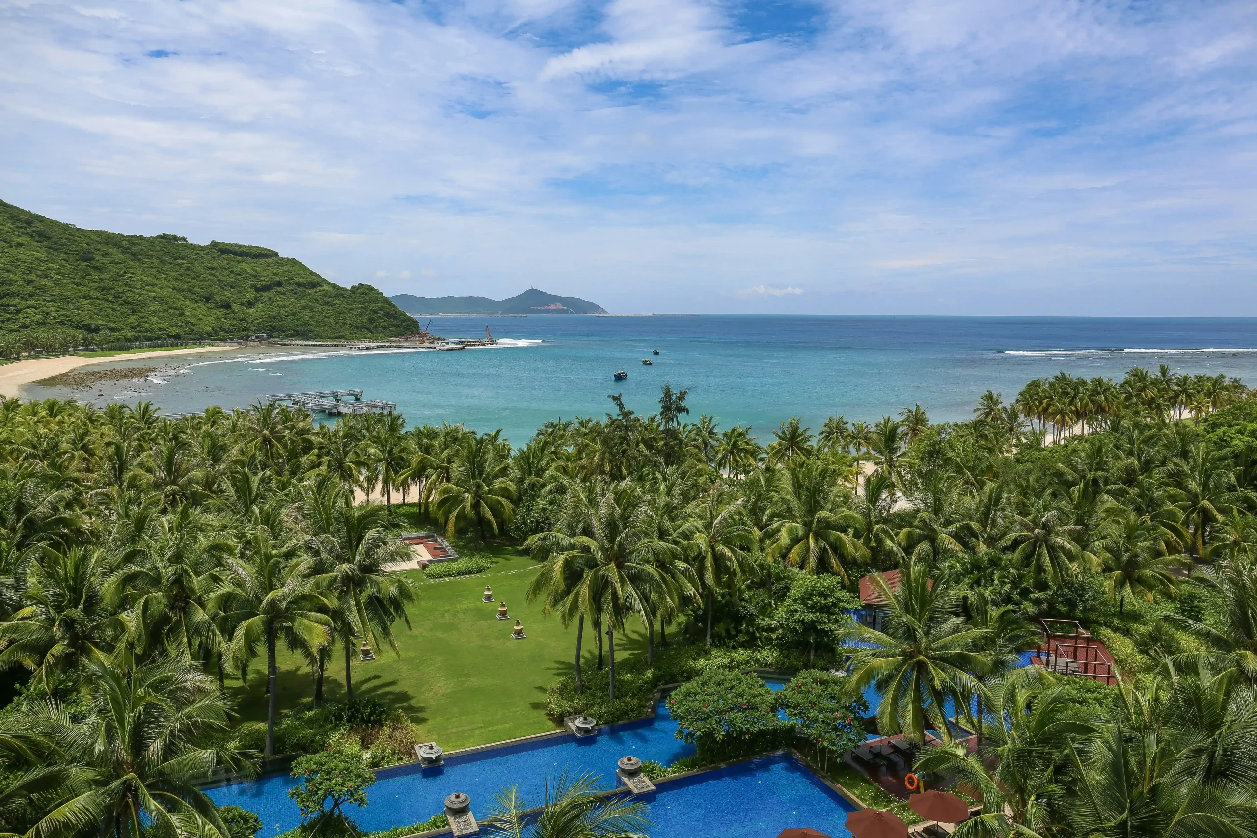 Green scenic landscape and countryside in Hainan