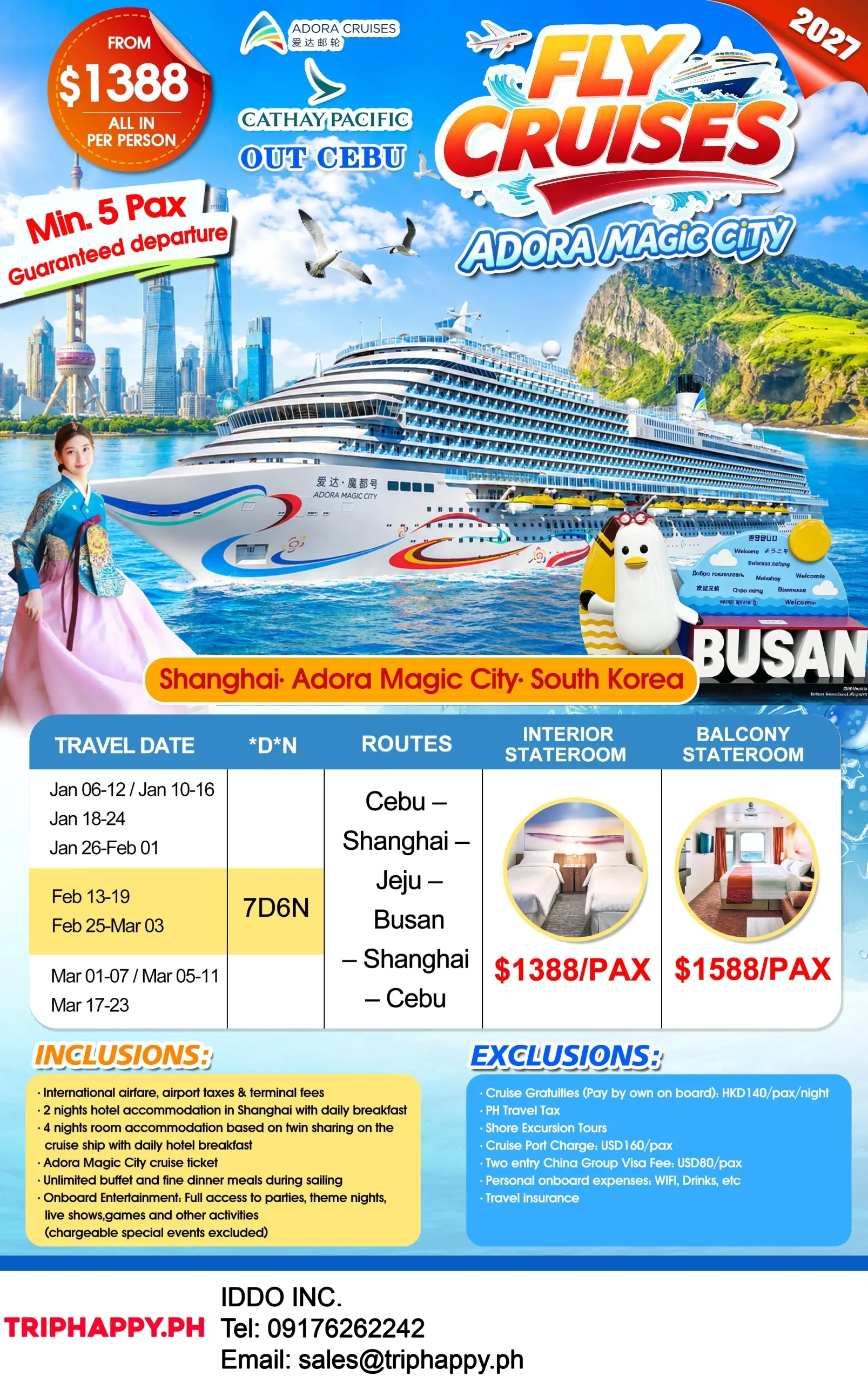 Adora Magic City Cruise from Cebu 2027 Adora Magic City Cruise from Cebu 2027
