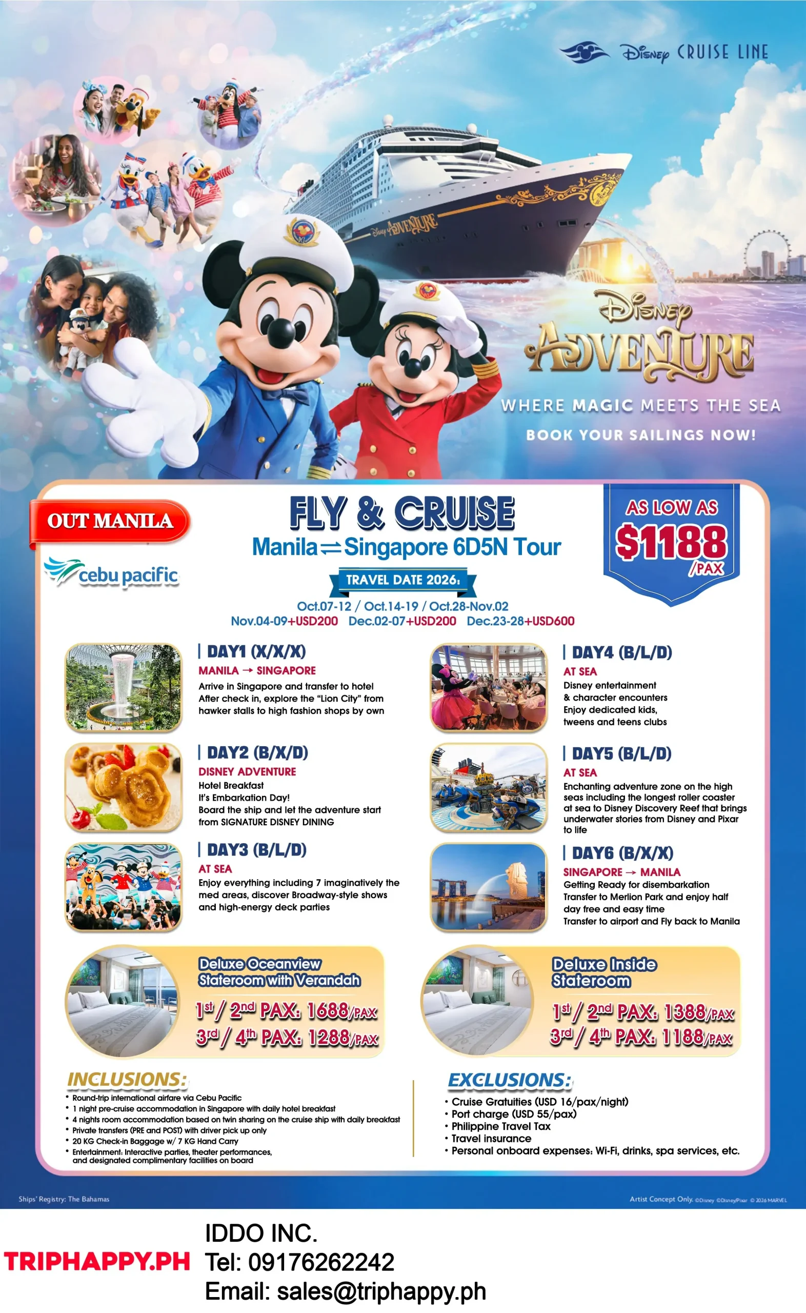 Disney Adventure Cruise from Manila to Singapore